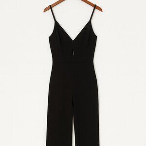 Fashion Nova Black Wide-Leg Spaghetti Strap Jumpsuit – Size S/M